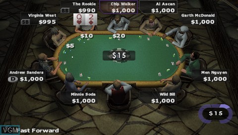 Image in-game du jeu World Series of Poker sur Sony PSP