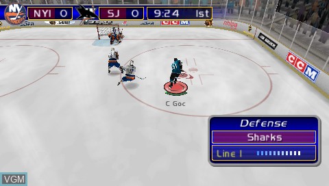 Image in-game du jeu Gretzky NHL sur Sony PSP