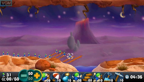 Image in-game du jeu Lemmings sur Sony PSP
