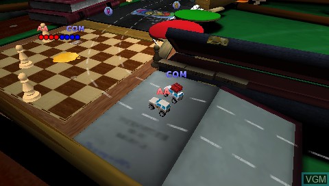 Image in-game du jeu Micro Machines V4 sur Sony PSP