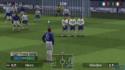 Image in-game du jeu Pro Evolution Soccer 5 sur Sony PSP