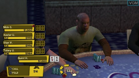 Image in-game du jeu World Championship Poker - Featuring Howard Lederer - All In sur Sony PSP