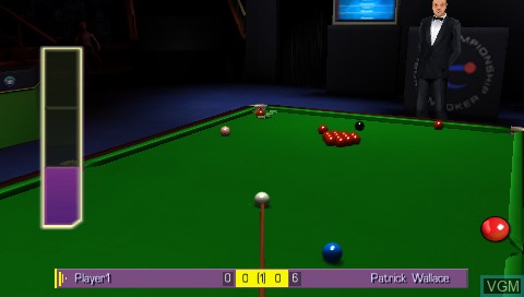 Image in-game du jeu World Snooker Challenge 2007 sur Sony PSP