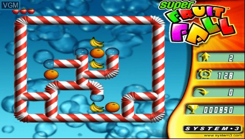 Image in-game du jeu Super Fruit Fall sur Sony PSP