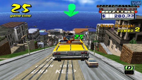Image in-game du jeu Crazy Taxi - Fare Wars sur Sony PSP