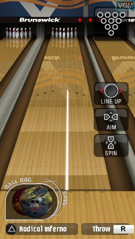 Image in-game du jeu Brunswick Pro Bowling sur Sony PSP