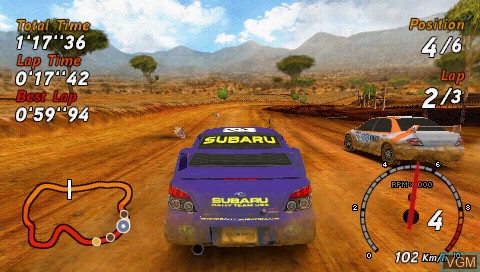 Image in-game du jeu Sega Rally sur Sony PSP