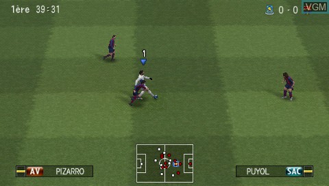 Image in-game du jeu Pro Evolution Soccer 2008 sur Sony PSP