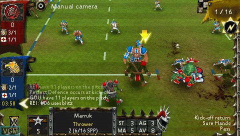 Image in-game du jeu Blood Bowl sur Sony PSP
