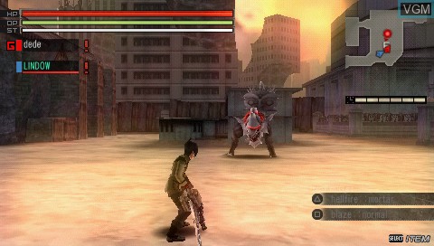 Image in-game du jeu Gods Eater Burst sur Sony PSP