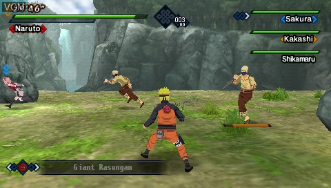 Image in-game du jeu Naruto Shippuden - Kizuna Drive sur Sony PSP
