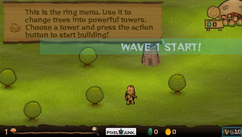 Image in-game du jeu PixelJunk Monsters Deluxe sur Sony PSP
