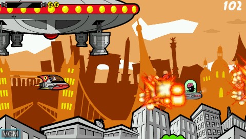 Image in-game du jeu Ace Armstrong vs. the Alien Scumbags! sur Sony PSP
