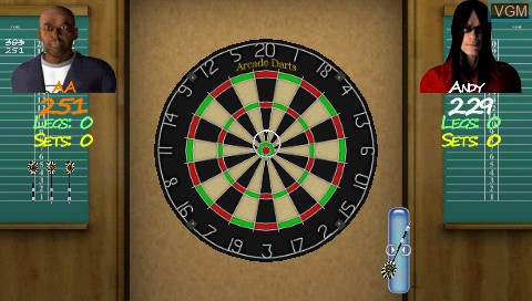 Image in-game du jeu Arcade Darts sur Sony PSP