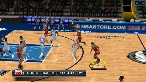 Image in-game du jeu NBA 2K12 sur Sony PSP