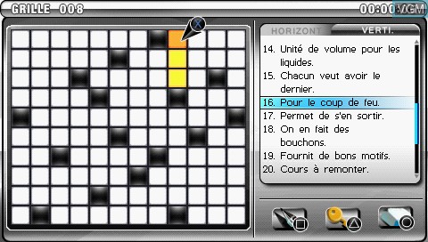 Image in-game du jeu Mots Croises sur Sony PSP