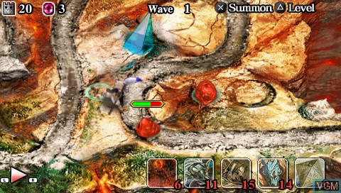 Image in-game du jeu Creature Defense sur Sony PSP