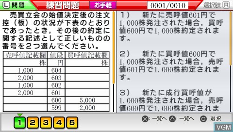 Image in-game du jeu Maru Goukaku - Shikaku Dasshu! Shouken Gaimuin Shiken Portable sur Sony PSP