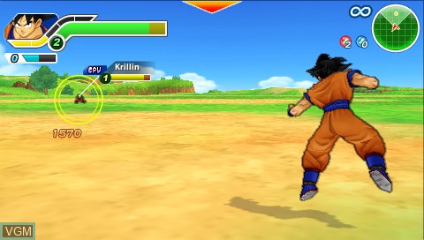 Image in-game du jeu Dragon Ball Tag VS sur Sony PSP
