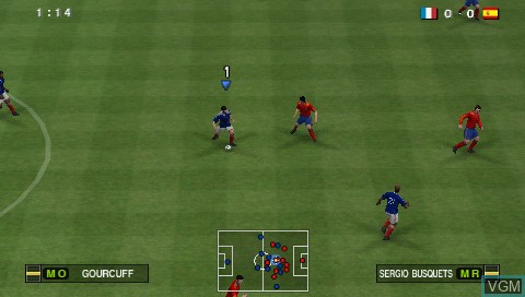 Image in-game du jeu Pro Evolution Soccer 2011 sur Sony PSP