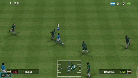 Image in-game du jeu Pro Evolution Soccer 2012 sur Sony PSP