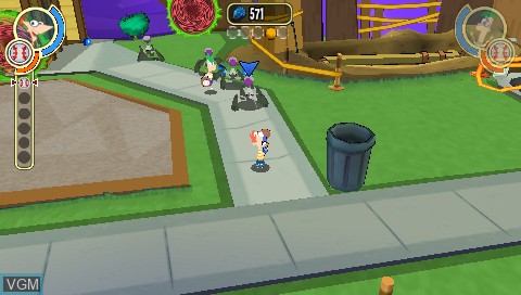 Image in-game du jeu Phineas and Ferb - Across the 2nd Dimension sur Sony PSP