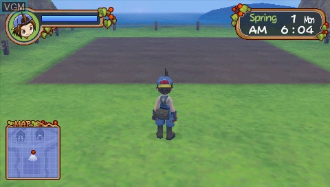 Image in-game du jeu Harvest Moon - Hero of Leaf Valley sur Sony PSP