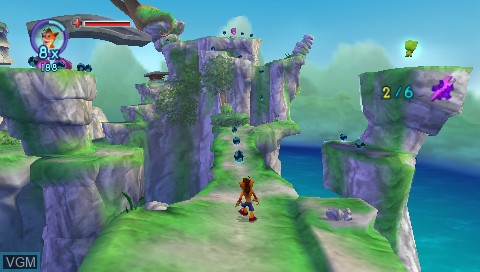 Image in-game du jeu Crash - Mind Over Mutant sur Sony PSP