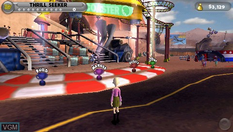Image in-game du jeu Thrillville - Off the Rails sur Sony PSP