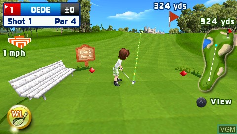 Image in-game du jeu Let's Golf sur Sony PSP