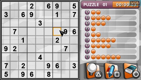 Image in-game du jeu Telegraph Sudoku & Kakuro sur Sony PSP