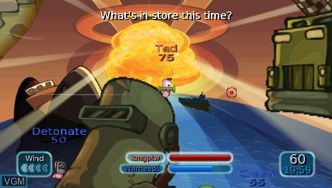 Image in-game du jeu Worms - Battle Islands sur Sony PSP