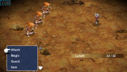 Image in-game du jeu Final Fantasy III sur Sony PSP