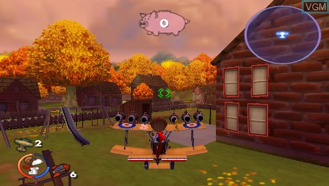 Image in-game du jeu Snoopy vs. the Red Baron sur Sony PSP