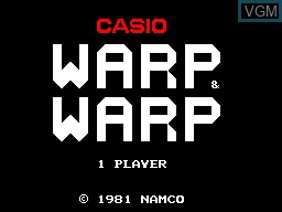 Image de l'ecran titre du jeu Warp Warp sur Casio PV-1000
