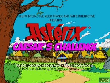 Image de l'ecran titre du jeu Asterix - caesar's challenge sur Philips CD-i