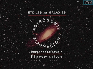 Image de l'ecran titre du jeu Astronomie flammarion - etoiles et galaxies sur Philips CD-i
