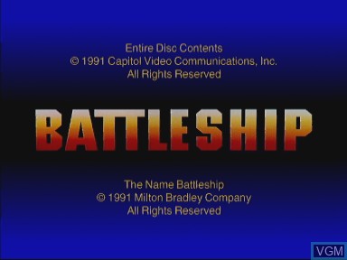 Image de l'ecran titre du jeu Battleship sur Philips CD-i