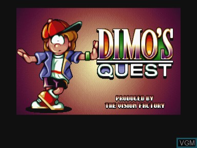 Image de l'ecran titre du jeu Dimo's Quest sur Philips CD-i