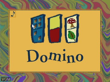 Image de l'ecran titre du jeu Domino - het oudste spel, het nieuwste medium sur Philips CD-i