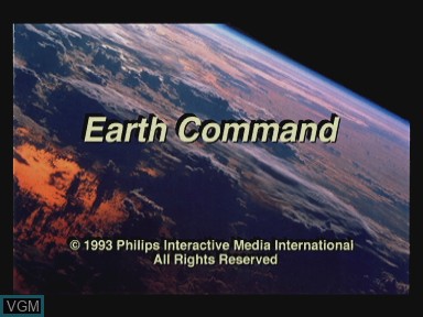 Image de l'ecran titre du jeu Earth command - the future of our world is in your hands sur Philips CD-i