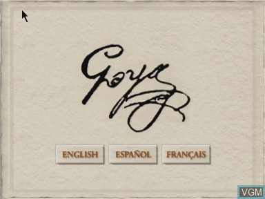 Image de l'ecran titre du jeu Goya grabador - luces y sombras sur Philips CD-i