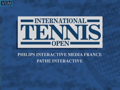 Image de l'ecran titre du jeu International Tennis Open sur Philips CD-i