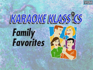 Image de l'ecran titre du jeu Karaoke klassics 1 - family favorites sur Philips CD-i