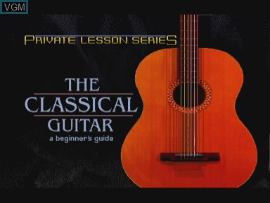 Image de l'ecran titre du jeu Private lesson series - classical guitar - a beginner's guide sur Philips CD-i