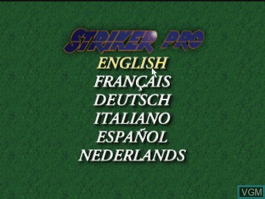 Image de l'ecran titre du jeu Striker pro sur Philips CD-i