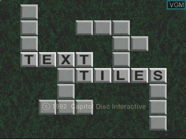 Image de l'ecran titre du jeu Texttiles sur Philips CD-i