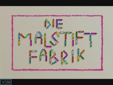 Image de l'ecran titre du jeu Malstiftfabrik, die sur Philips CD-i
