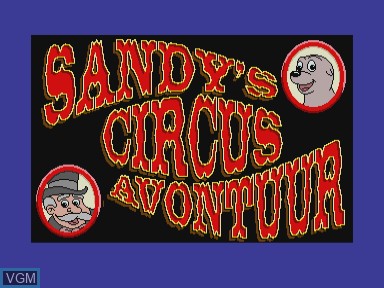 Image de l'ecran titre du jeu Sandy's circus avontuur sur Philips CD-i