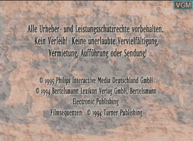 Image de l'ecran titre du jeu bertelsmann universal lexikon sur Philips CD-i